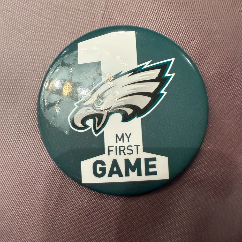 NFL Kids My First Game Button - Teal and White